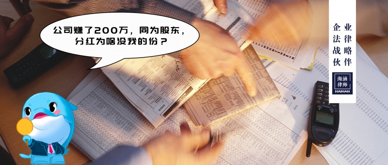 公司赚了200万，同为股东，分红为啥没我的份？
